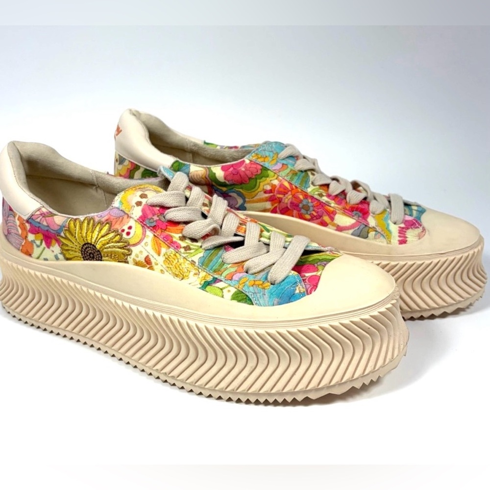 Circus NY by Sam Edleman Floral Platform Sneakers- W Sz 9 Excellent Preowned